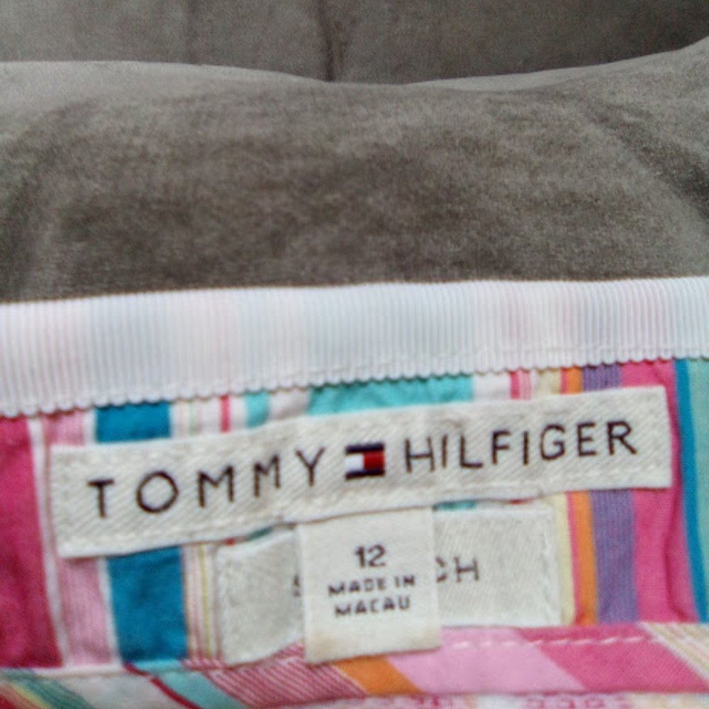 Tommy Hilfiger Stretch Cotton Tropical Print Mini Skirt Sz 12 - Picture 3 of 3